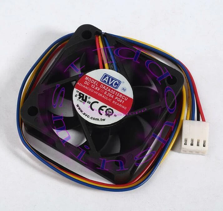 For AVC DAZA0515RCU DC13.6V 0.20A 50*50*15mm Waterproof Silent Cooling Fan 4wire - Image 1 of 1