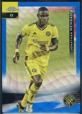 2021 Topps Chrome MLS Blue Wave Refractor /199 Jonathan Mensah #8 - Image 1 of 2