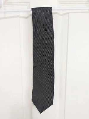 Corbata para hombre Calvin Klein negra 100 % seda nueva con etiquetas 58" de largo Foto 1 de 4