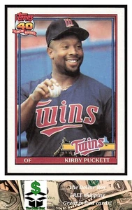 1991 Topps #300 Kirby Puckett - Minnesota Twins - Bild 1 von 2