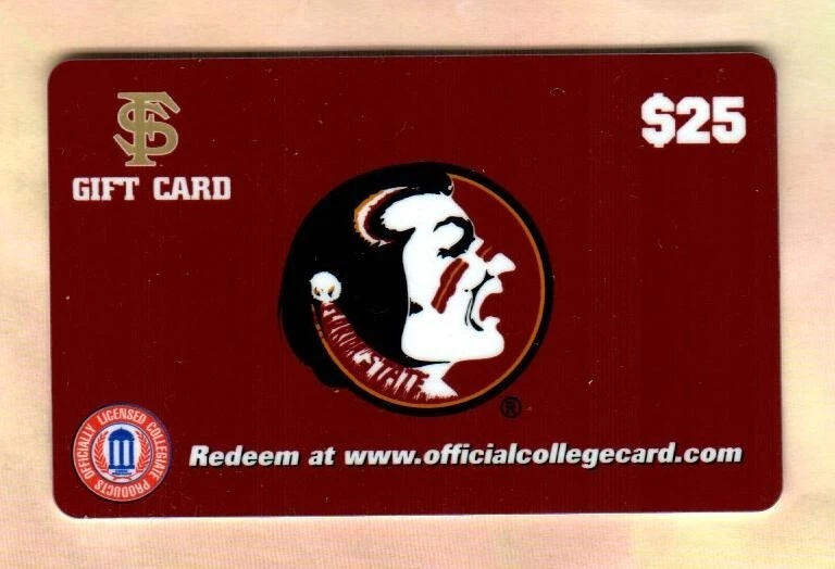 FLORIDA STATE SEMINOLES Team Logo ( 2006 ) Gift Card ( $0 - NO VALUE ) - Image 1 of 1