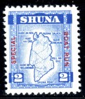 GB Locals SHUNA (Scotland) 1949 "Special Boat Run" £2 Stamp U/M, Map