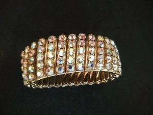 PULSERA Extensión Piedra Redonda Cristal AB Brillante De Colección Estrás Bling JB12 - Imagen 1 de 6