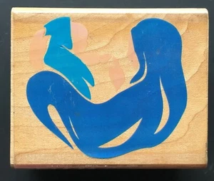 MOTHER AND CHILD SOLID ABSTRACT SYMBOL Rubber Stampede Wood Rubber Stamp - Picture 1 of 4