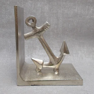 Casablanca Buchstütze Anker Aluminium silber antik Alu Maritim Deko - Bild 1 von 1