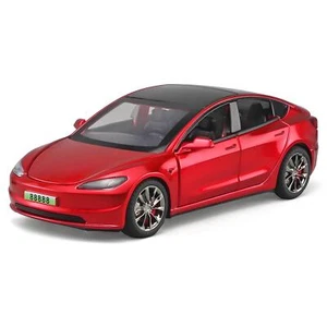 2024 New 1:32 Tesla Model 3 Diecast Alloy Car with Sound & Light Toy for Kids - Picture 1 of 32