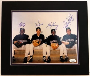 Rockies 8x10 Photo JSA COA signed by Charlie Hayes, Eric Young Sr., etc. - Picture 1 of 5