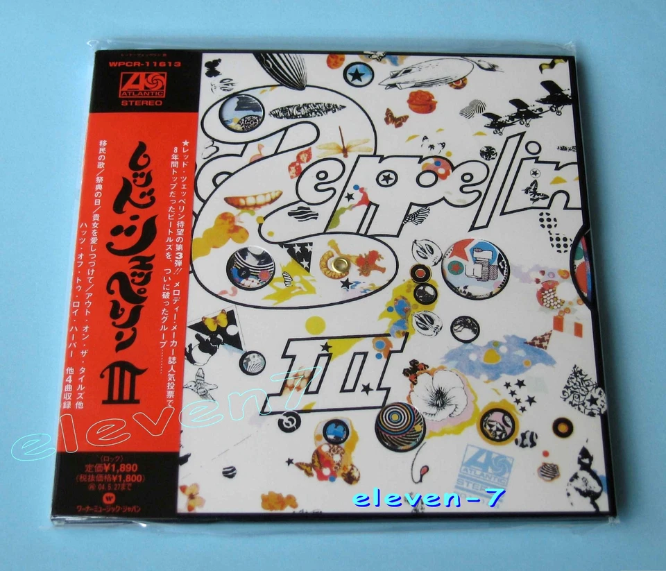 LED ZEPPELIN  Led Zeppelin III JAPAN mini lp CD WPCR-11613 new & still sealed - Bild 1 von 2