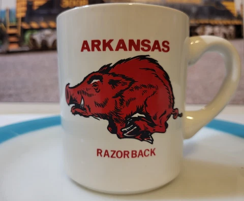 vintage arkansas razorback coffee mug USA made Cover