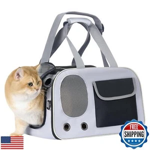 Cat, Dog Carrier for Pets up to 17 lbs, Soft-Sided Collapsible Pet Carrier wi - Picture 1 of 5