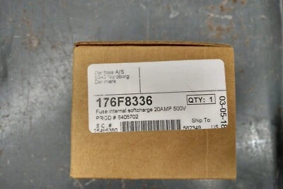 DANFOSS 176F8336 FUSE, SOFTCHARGE 20AMP 500V 3/PK - Image 1 of 2