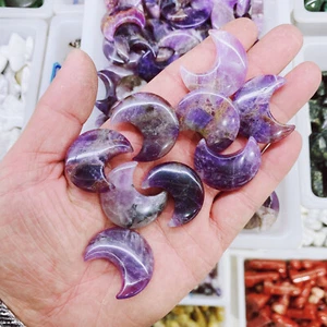 10Pcs Natural Dream Amethyst Reiki Gemstone Moon Crystal Quartz Healing Decorate - Picture 1 of 7
