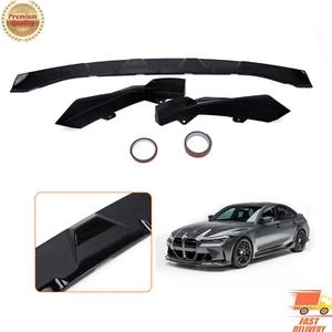 Front Bumper Lip Splitter Kit Gloss Black For BMW G80 M3 G82 G83 M4 2021-2024 - Picture 1 of 12
