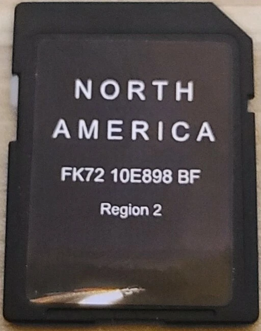 LAND ROVER JAGUAR NAVIGATION SD CARD  FK72 10E898 BF OEM REGION 2 NORTH AMERICA - Image 1 of 1