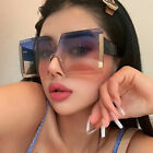 Oversized Sunglasses Women UV400 Shades Glasses Square Fashion Rimless Outdoor