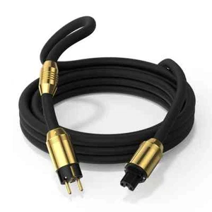 P116 OFC Pure Copper Cord Gold Plated US/EU Plug Shielded Cord HiFi Power Cable - Picture 1 of 15