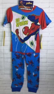 Disney Marvel Spider-Man Superhero 4 Piece Cotton Sleepwear Pajamas Boys Size 4 - Picture 1 of 5