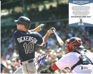 Corey Dickerson Signed Auto 8x10 Photo Autographed Beckett BAS COA Tampa Rays - Picture 1 of 2