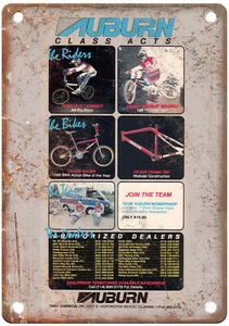 Old School BMX 1988 AUBURN Vintage Magazine Ad Reproduction Metal Sign B858 - Picture 1 of 1