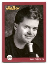 Paul Faries 1991 Studio #243 San Diego Padres BASEBALL