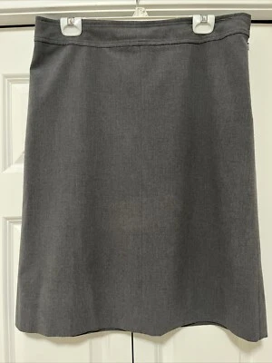 Antigua falda gris marino para mujer 12 gris cremallera lateral 24” largo 34” cintura midi larga usada en excelente estado Foto 1 de 4