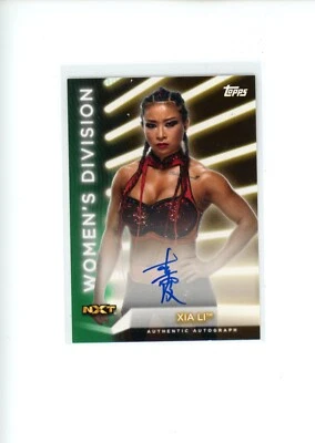 2021 Topps WWE Women's Division Xia Li #A-XL NXT Green Parallel Auto 15/50 - Image 1 of 2