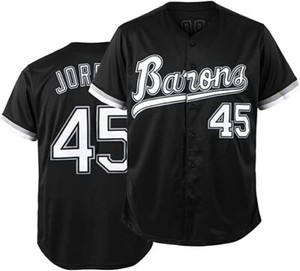 Tocament Birmingham Barons Michael Jordan 45 Baseball Jersey Black Size 2XL XXL