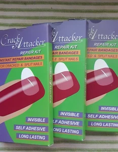 Crack Attacker Nail Bandages Box Kit X3 broken nail repair - Picture 1 of 2