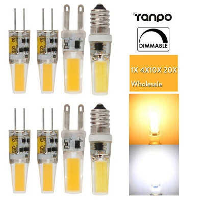 Dimmable 9W 6W G4 G9 Light Bulbs Cob Led Cool White 220V 12 Volts Leds Lamps For - Image 1 of 4