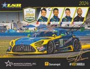 Tarjeta de héroe Rolex 24 IMSA B/B firmada 2024 Lone Star Racing Mercedes-AMG GT3 GTD - Imagen 1 de 1
