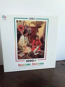 CEACO TRADITIONS THE LESSON PUZZLE 1000 PIECE JIGSAW NATIVE AMERICANS NEW - Picture 1 of 5