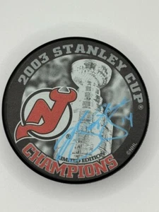 Brian Gionta Autographed 2003 Stanley Cup Champions Hockey Puck NJ Devils - Picture 1 of 3