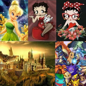 5D Full Drill Cartoon Diamond Painting Cross Arts Craft Mural Stitch Decor Kits - Picture 1 of 25