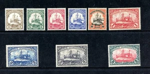 Alemania-Suroeste de África #26-34 (G261) Comp 1906-9 Kaiser's, M, H, FVF, CV $98,10 - Imagen 1 de 1