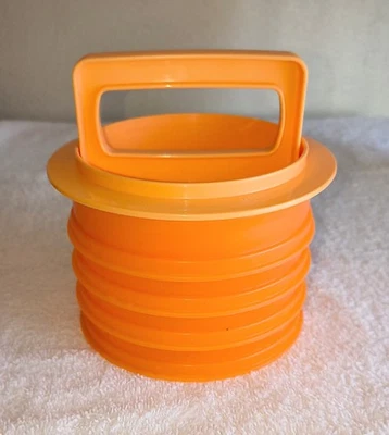 Tupperware Orange Hamburger Maker Press Set Gadget and Four Keepers - Image 1 of 4