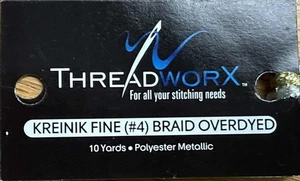 ThreadworX #4 Kreinik Overdyed Braid Metallic Fiber Thread Needlepoint Canvas - Picture 1 of 5