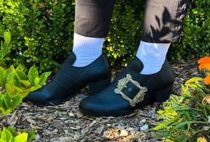 Negro Aristócrata Nobleman Bridgerton Renacimiento Príncipe Disfraz Hombres Zapatos de Vestir - Imagen 1 de 7