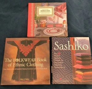 Posten von 3 Hardcover-Büchern über ethnisches Nähen und Basteln: Anleitungen, Tipps & Techniken - Bild 1 von 8