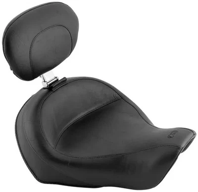 黑色宽旅游独奏驾驶员座椅带靠背 Dyna Super Glide 定制 07-14 — 第 1/4 张图片