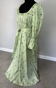 Mi Golondrina $ 355 neu mit Etikett Gr. S Eli Claro Verde besticktes Maxikleid mit Blumenmuster grün - Bild 1 von 13