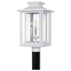Wakefield 3-Light Outdoor Post Mount in Matte White - Picture 1 of 7