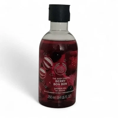 Gel de ducha The Body Shop Berry Bon Bon 8,4 EE. UU. fl oz tema de Navidad nuevo Foto 1 de 4