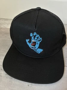 Santa Cruz SCREAMING HAND FRONT Skateboard Snapback Trucker Mesh Mütze SCHWARZ NEU - Bild 1 von 7