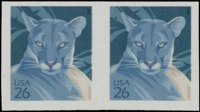 2007 USA, FLORIDA PANTHER, 26C SELF ADHESIVE HORIZ. PAIR, NO DIE CUT, SC.#4141a - Image 1 of 2