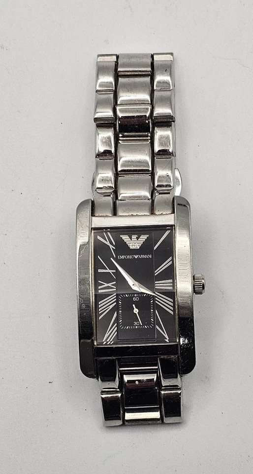 Reloj Emporio Armani AR-0156 rectangular esfera negra - Estado de funcionamiento Foto 1 de 4