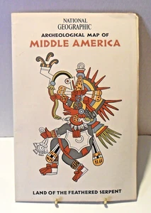 Mapa arqueológico de América Central National Geographic octubre 1968 desplegable - Imagen 1 de 6