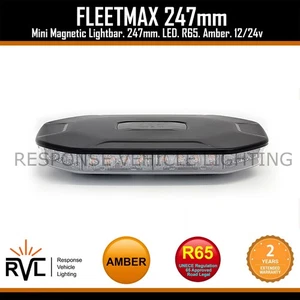 RVL Fleetmax Ambra Magnetica LED Mini Barra Luce Lampeggiante Fari di Avvertenza 236mm - Foto 1 di 24