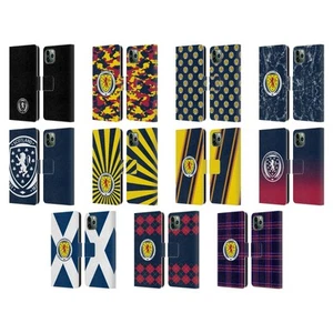 SCOTLAND NATIONAL FOOTBALL TEAM LOGO 2 LEATHER BOOK CASE FOR APPLE iPHONE PHONES - Picture 1 of 16