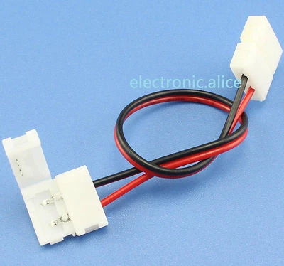 10MM PCB 2 Pin Line Connector Adapter for 5050 Single Color Wire LED Strip 50pcs - Image 1 of 3