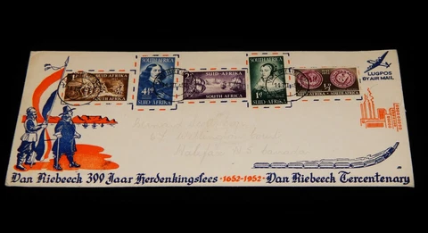 Vintage Cover, 1952 VAN RIBEECK, SOUTH AFRICA, Illustrated To Halifax, NS,Canada Cover